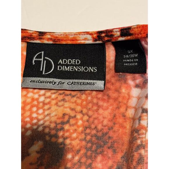 Size 5X Added Dimensions Multi-Color Casual Tunic Top - Picture 6 of 9